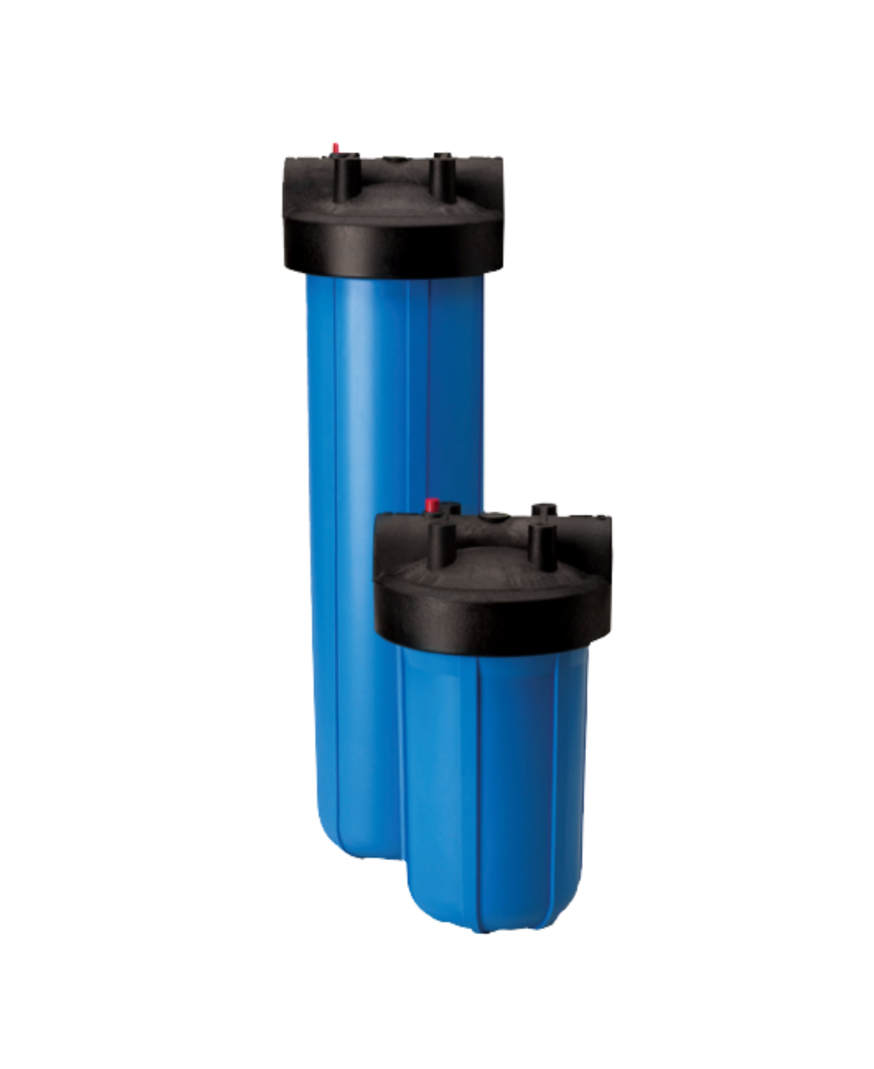Blue whole-home pre-sediment filter housings