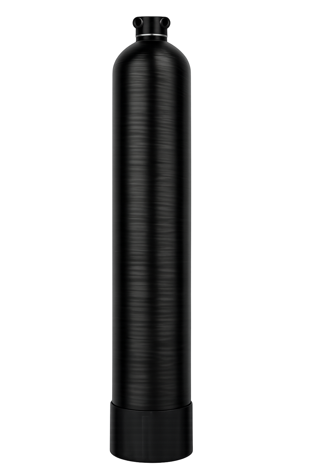 Single black whole-home salt-free conditioning tank